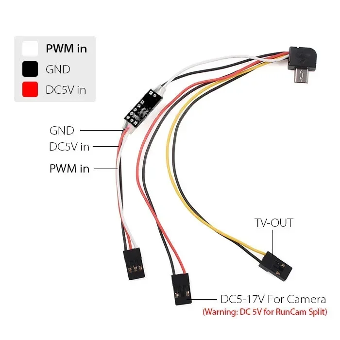 Remote Cable for RunCam 2 /RunCam3/RunCam2 4k/RunCam Split