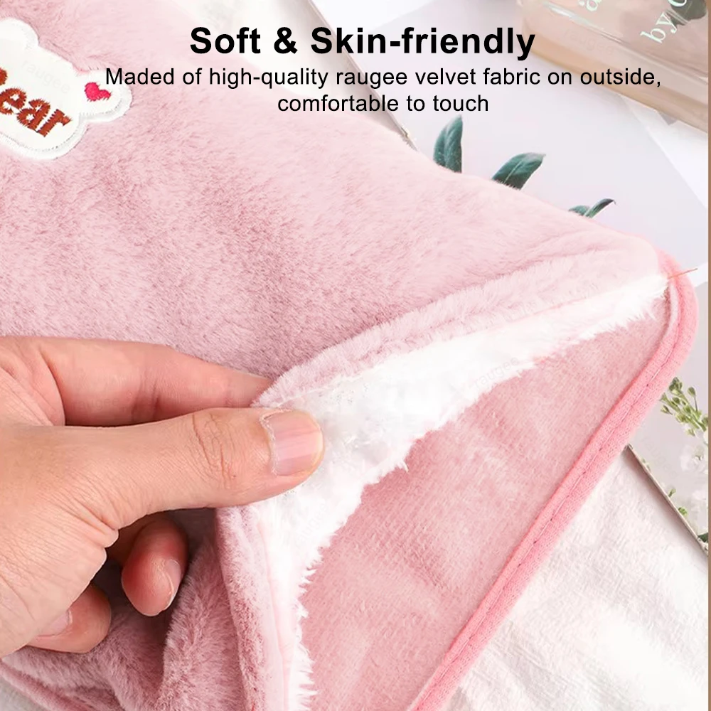 Electric Hot Water Bottle Soft Bag Winter Portable EU Plug Rechargeable Electric Hot Water Bag Hand Warmer Electric Heater