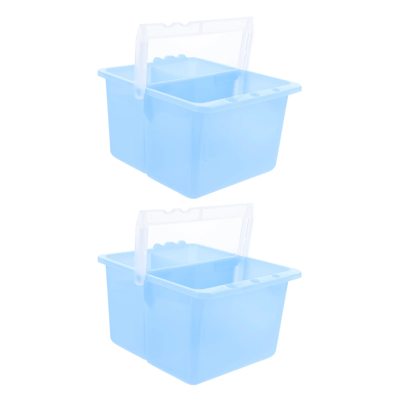 

2Pcs Smooth Surface Plastic Paint Brush Tubs Portable Wash Tanks for Mixing Colors and Cleaning Brushes Art Tools