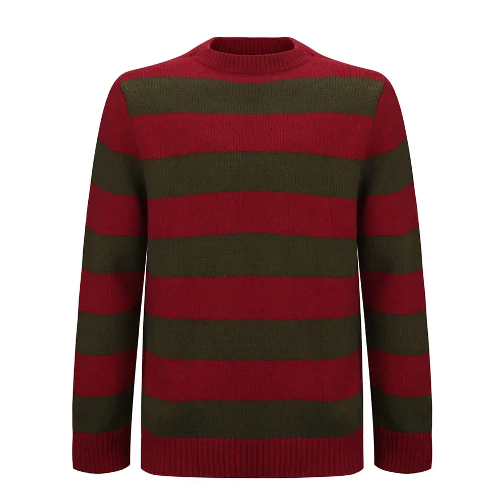 Freddy Krueger Traje Cosplay horrível para homens, camisa de Halloween, COS Trajes de RPG para adultos