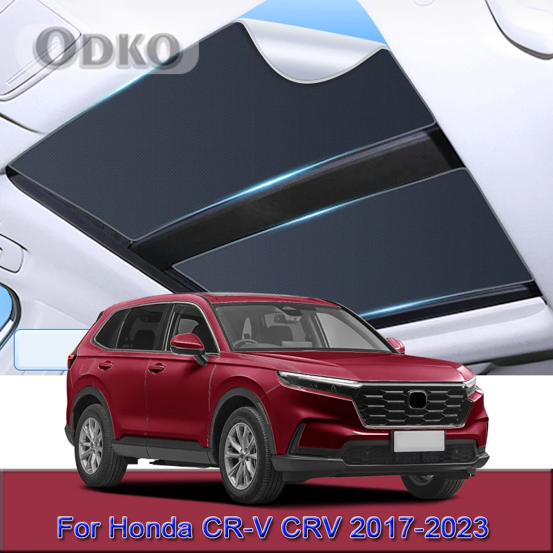 Car Electrostatic Adsorption Sunroof Sunshade Cover For Honda CR-V CRV 2017-2023 2024 Heat Insulation Skylight Sticker Accessory