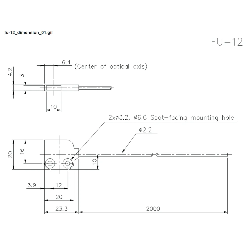 Для KEYENCE FU-12 оптоволоконного датчика сквозного луча