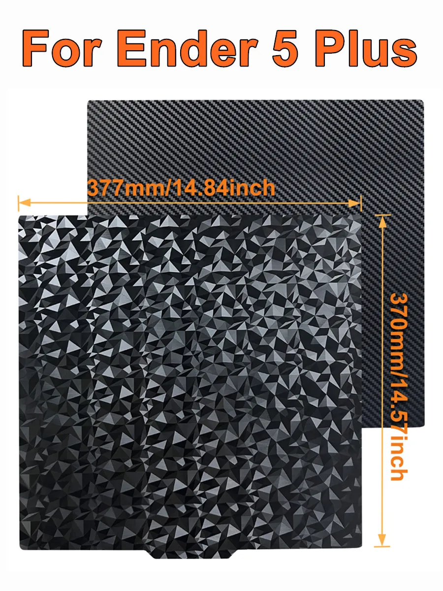 Płyta robocza do Creality Ender 5 Plus 377x370mm Gładka Magnetyczna Płyta Łóżka Dwustronna PEO PET Blaszka ze Stali Sprężynowej Część do Drukarki 3D — zdjęcie produktu 7