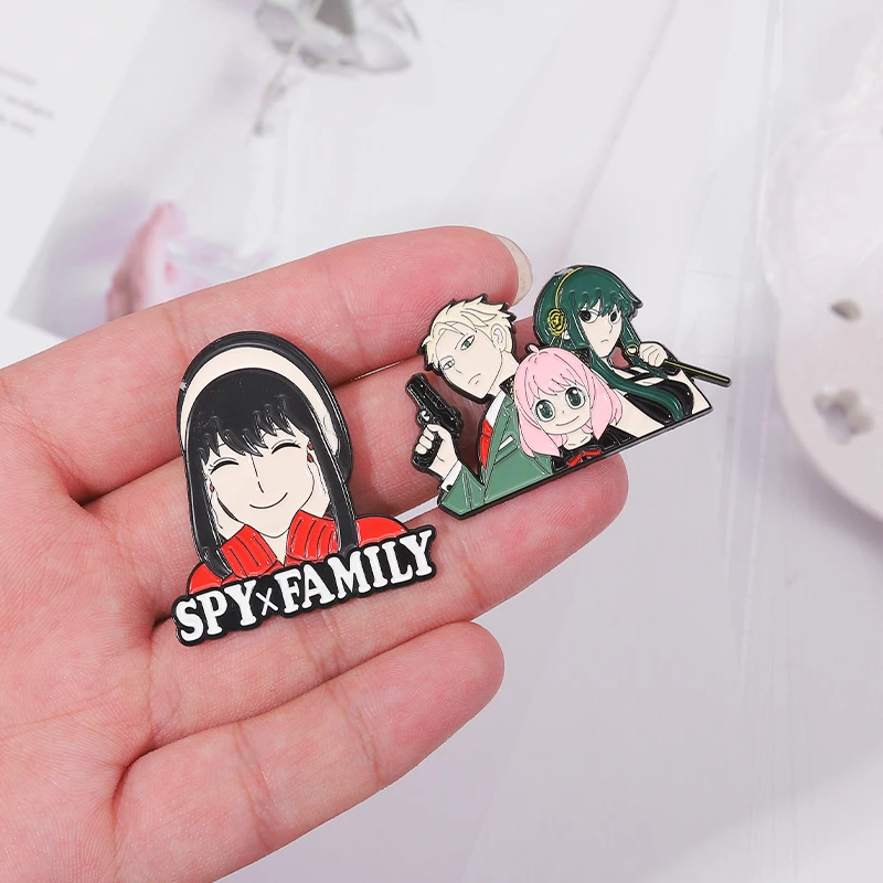 Loid Puppy Custom Pines Lapel Badges Anime Jewelry Gift for Kids Friends SPY Family Chibi Enamel Brooch Anya Yor Twilight