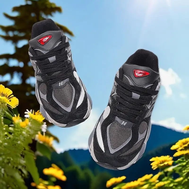 

Осенне-зимние новые универсальные повседневные кроссовки унисекс 9060, копыта слона, туфли для папы в стиле ретро, универсальные нескользящие кроссовки