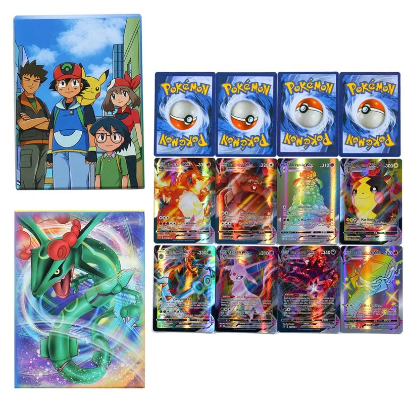 100 Sheets Pokemon Cards Vmax EX GX Energy Card No Repetition Exceed Evolution Charizard Full Flash Card Multiple People Battle - Image 6