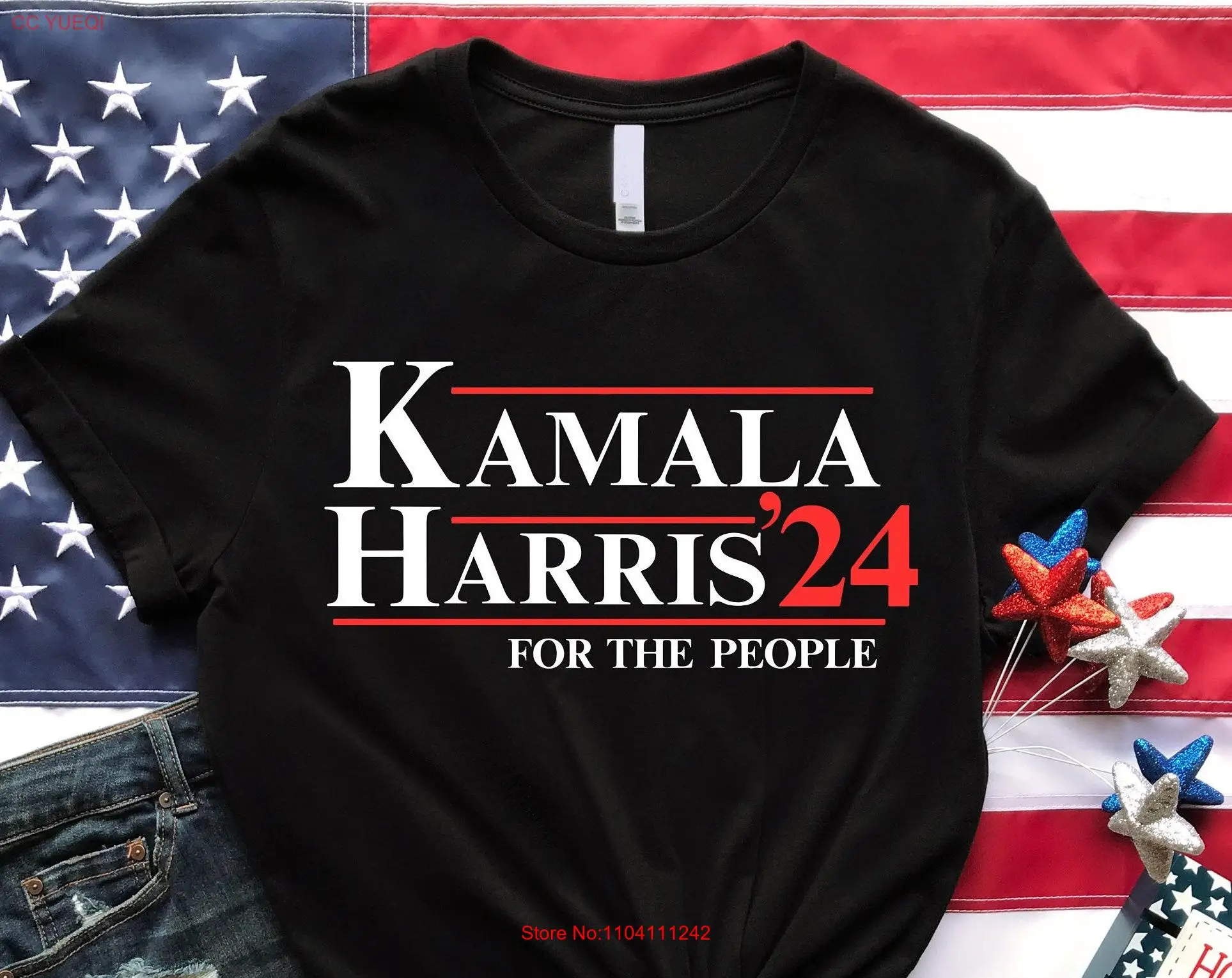 

Kamala Harris 2024 T Shirt For The People President US Elections Female long or short sleeves