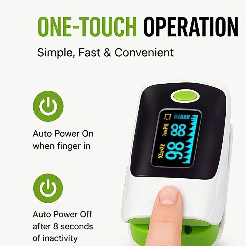 Digitales Fingerspitzen-Pulsoximeter Blutdruckmessgerät 2-in-1 mit OLED-Display Haushalts-Fingerspitzen-Oximeter Druckmessgerät – Detail 2