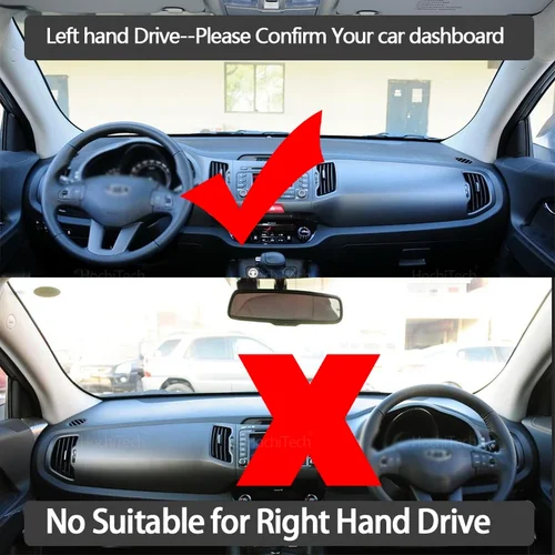 Imagen 2 del producto Para Kia Sportage 2011 2012 2013 2014 2015 SL R tablero de cubierta alfombrilla antideslizante accesorios de almohadilla protectora alfombra parasol