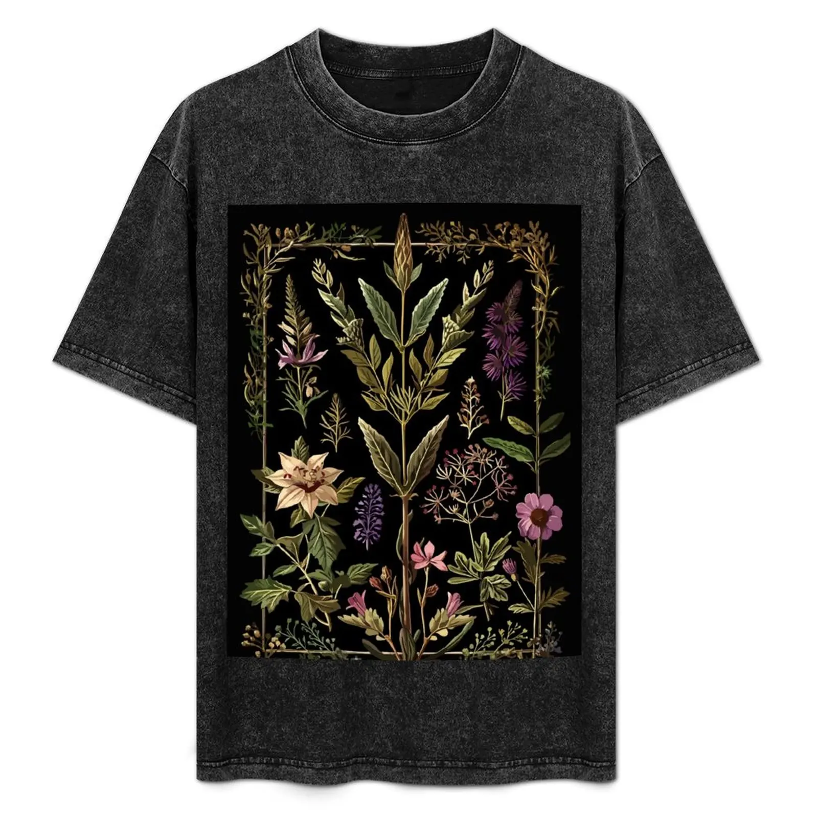 

Dark Victorian Witch Herbs T-Shirt sports fans custom t-shirts Clothing oversized t shirt men clothing