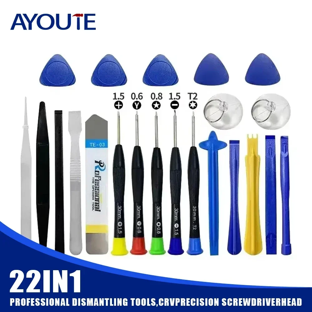 

22 in 1 Multifunctional Disassembly Tool Mobile Phone IPad Laptop Screwdriver Maintenance Kit Repair Tools Opening Set for Hand