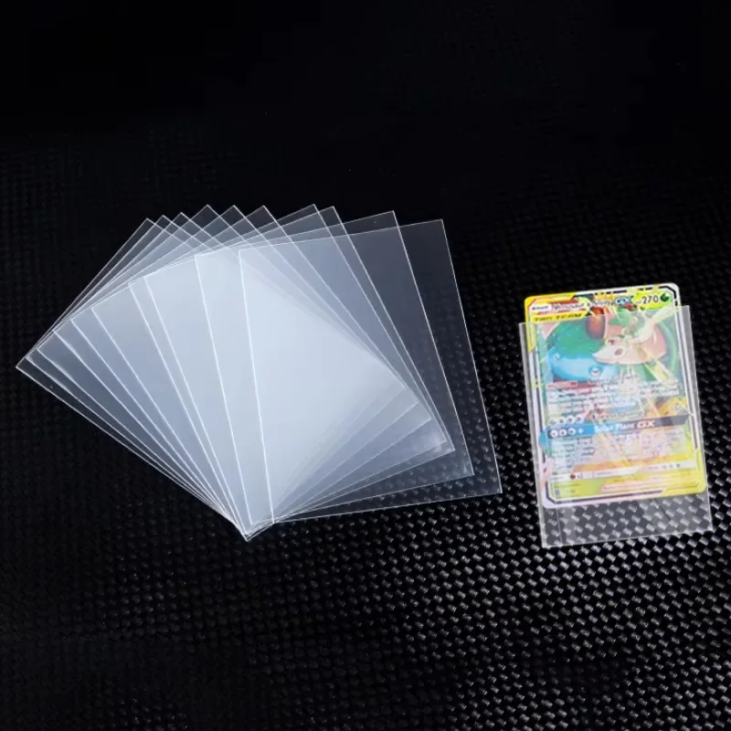 50/100 Pezzi Pokemon Carta Pellicola Protettiva Pellicola Trasparente Titolare della Carta CPP Album Raccoglitore Per La Macchina Fotografica di Stoccaggio Album di Protezione