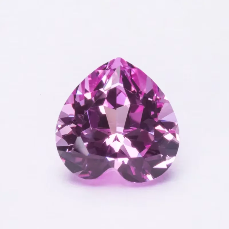 

Top Quality Lab Grown Sapphire Pink Color Heart Shape Charms Advanced Jewelry Rings Earrings Making Extremely Shiny Quality Cert