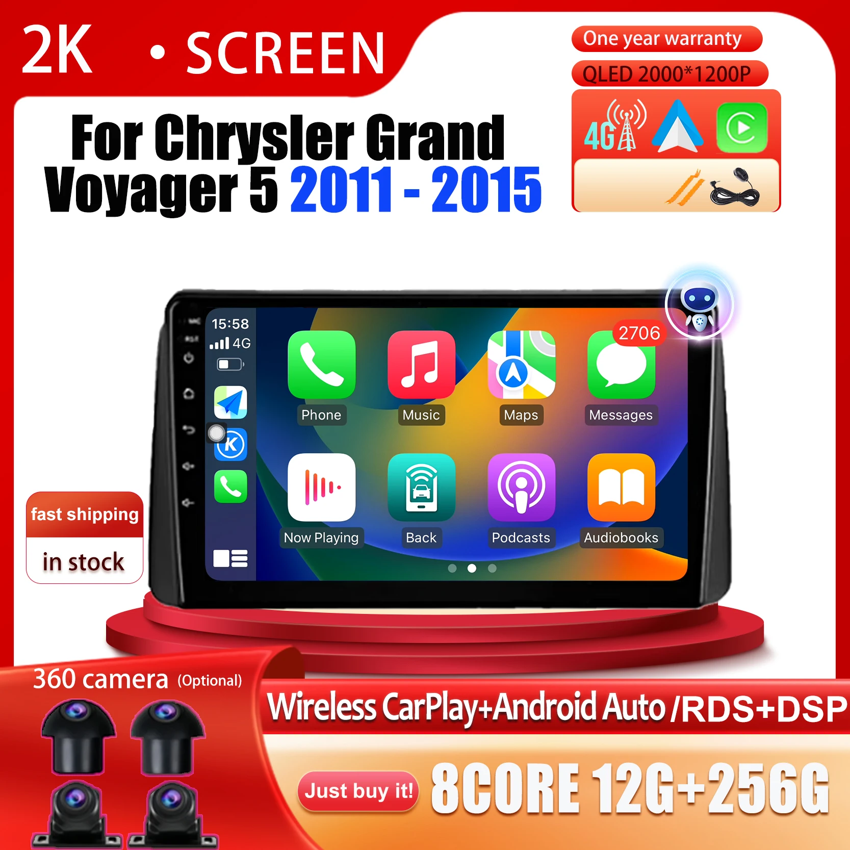 

Android 14 For Chrysler Grand Voyager 5 2011 2012 2013 2014 2015 Car Radio Stereo Player Multimedia GPS Navigation Tools 4G Lte