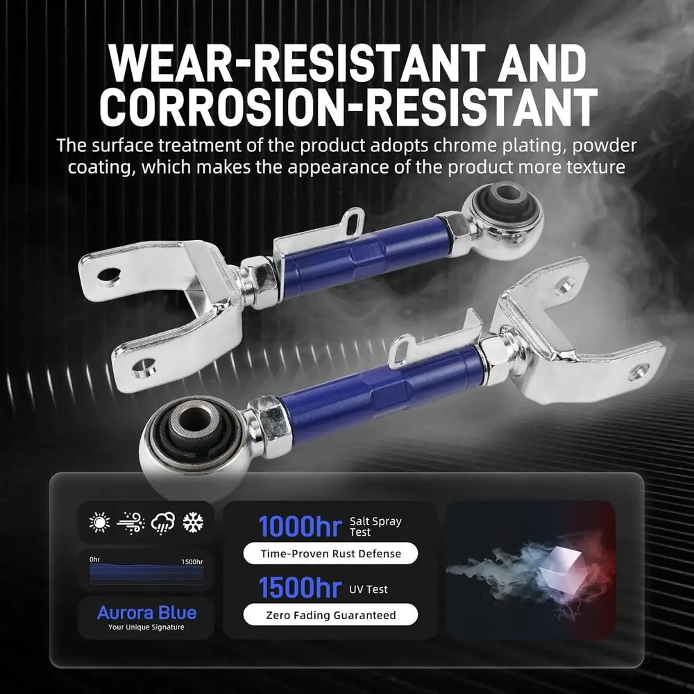 Bevinsee Rear Upper Camber Arms Kit Compatible with Tesla Model 3 Model Y 2017-2023