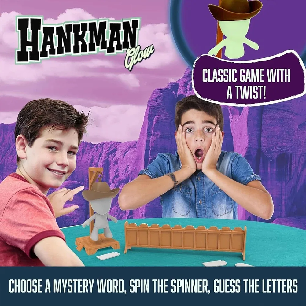 ألعاب لوحية Hangman المغناطيسية من HOT-Cowboy كلمة تخمين غامضة قبل تساقط هانك معلقة مع لعبة طاولة السفر للدمية
