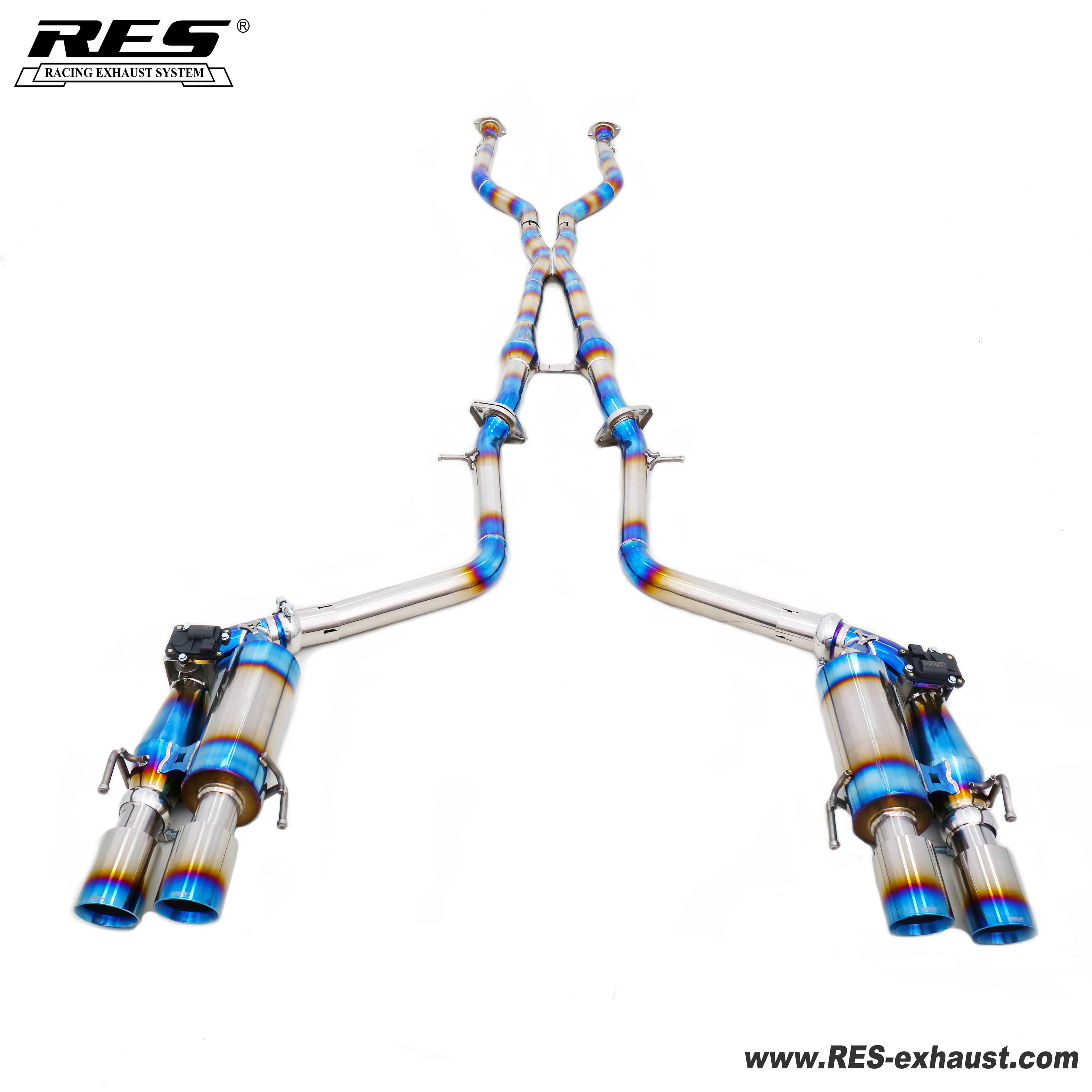 New Condition Titanium Stainless Steel Valvetronic Catback Exhaust System for Lexus GSF 5.0 2UR-GSE Exhaust Tip Muffler Manifold