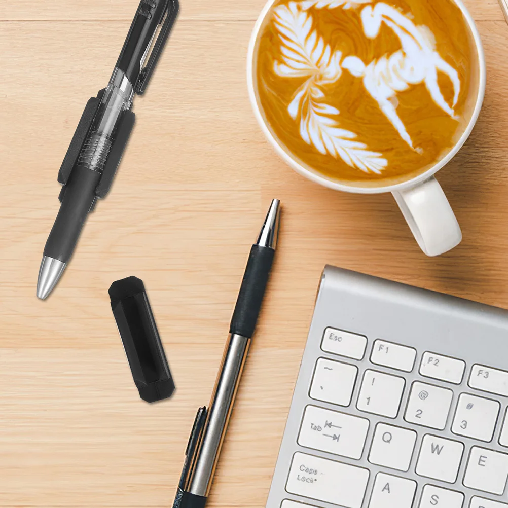 6 قطعة مقاطع القلم سيليكون الذاتي لاصق القلم المشبك مجموعة لمكتب مكتب الفصول الدراسية طالب حامل القلم الرصاص السائبة قلم رصاص حامل مكتب #5