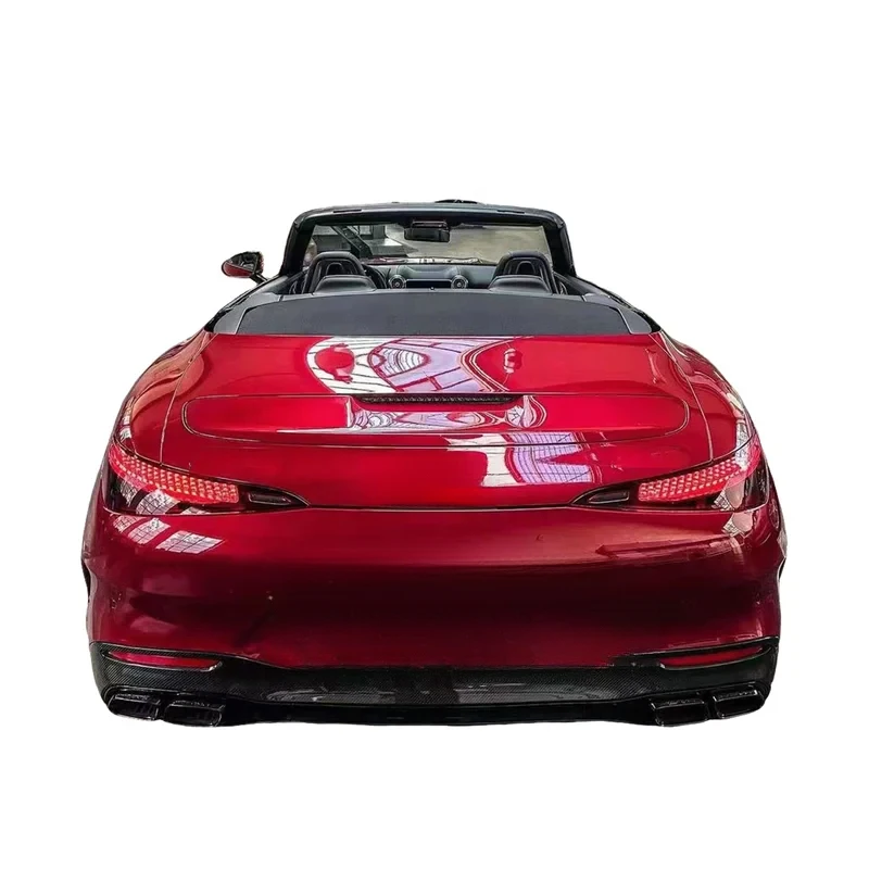Premium B Style Dry Carbon Fiber Exterior Mod Parts Front Lip Side Skirts Grille Rear Diffuser Spoiler For SL43 SL63 2024
