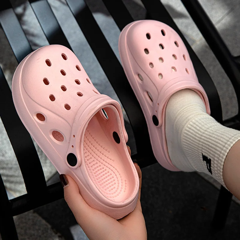 Women Clogs Summer Women Sandals Thick Bottom Home Slides Soft EVA Dry Wedges Platform Garden Shoes Beach Sandals Home Slippers