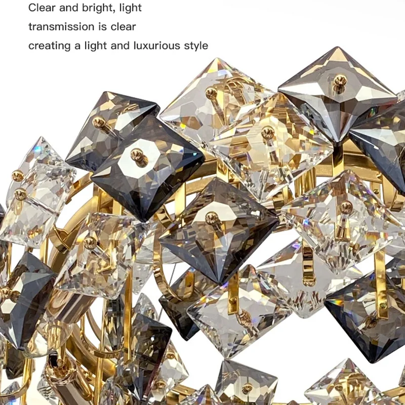 

Post-modern Light Luxury Crystal Chandelier High-end Atmosphere Living Room Dining Room Kitchen New Lighting LED Pendant Light