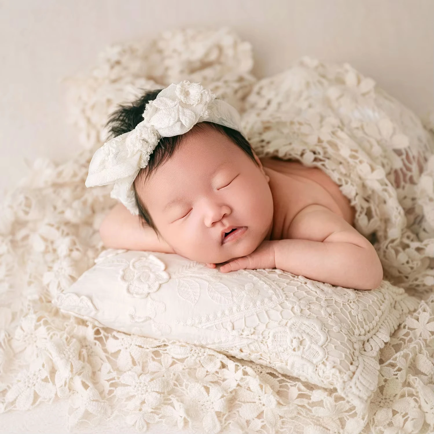 Pemotretan Bayi Perempuan Alat Peraga Fotografi Baru Lahir Aksesori Pose Foto Gaya Boho Fotografi untuk Studio Lab Bayi Baru Lahir