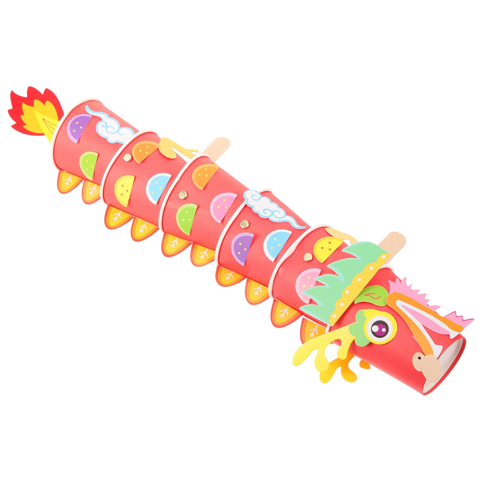 

1Set Chinese 3D Paper Dragon New Year Party Decoration for Spring Festival Celebration Handheld DIY Craft Lunar New Year Decor