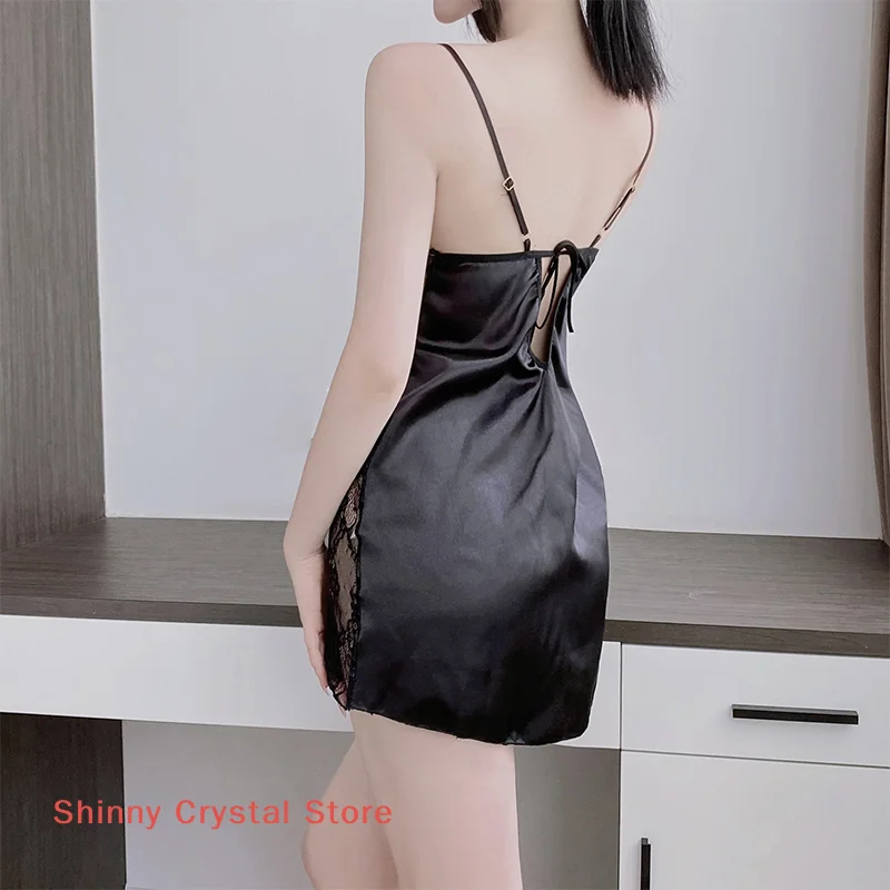 

1Set Sexy Lingerie Lace Lace Camisole Nightgown Uniform Seductive And Sexy Pajamas