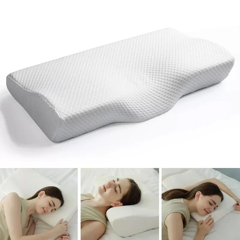 

Memory Foam Bed Orthopedic Pillow Neck Protection Slow Rebound Memory Pillows Butterfly Shaped Health Cervical Neck Soft Pillow