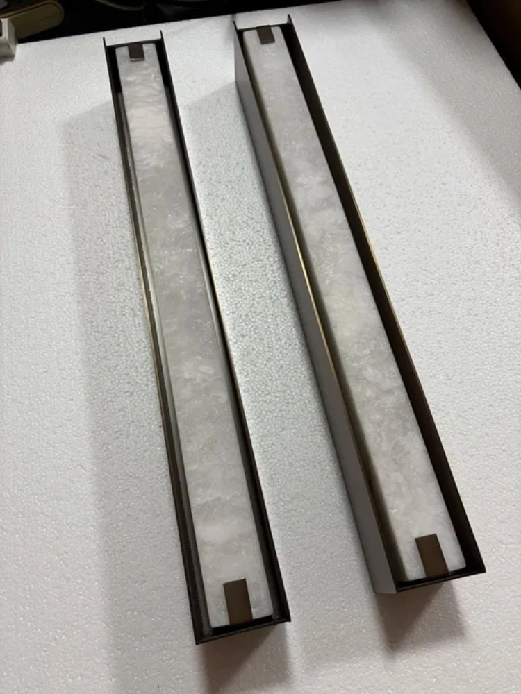New Chinese Style Natural Marble Strip Wall Lamp Modern Simple Design for Villa Living Room Balcony Hallway Staircase