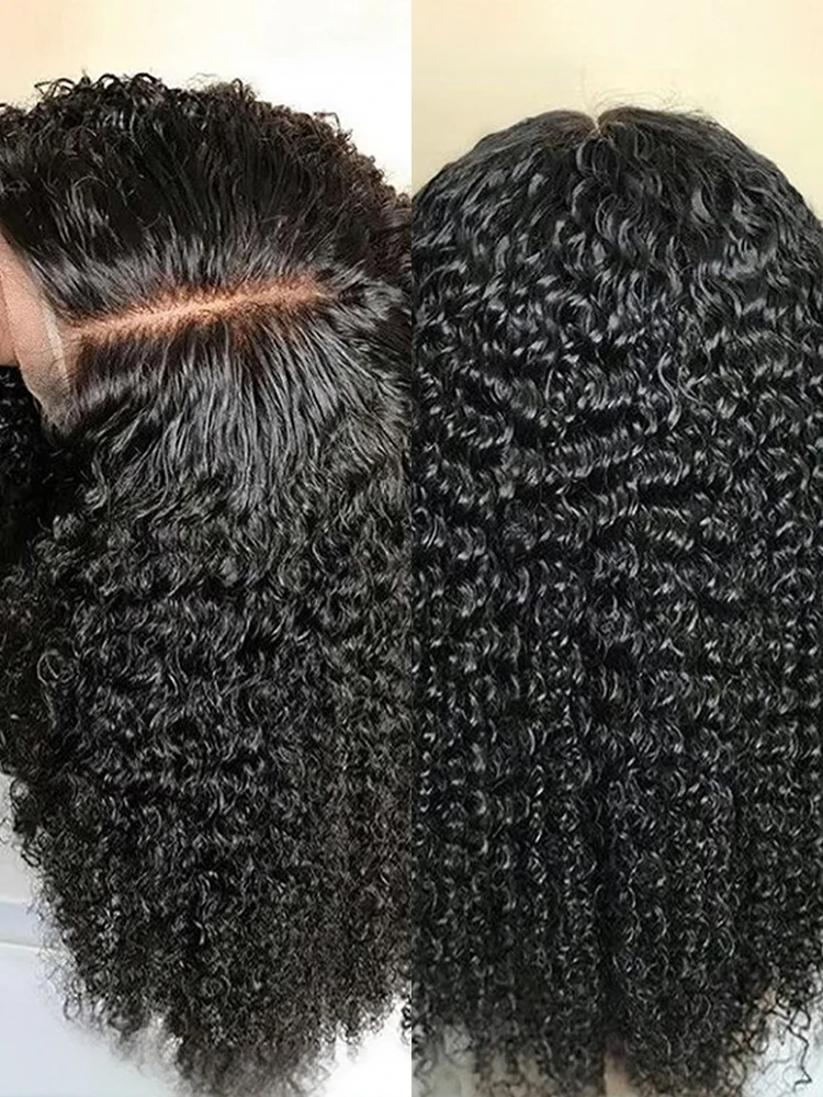 High Density 300% Deep Water Wave 13x6 HD Lace Frontal Wig 40 46 Inch 13x4 360 Full Bouncy Jerry Curly Lace Front Human Hair Wigs For Women Preplucked Hairline Real Virgin Raw Wet and Wavy Human Hair Wig Bleached Knots
