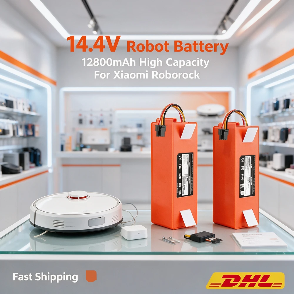 For Original BRR-2P4S-5200S Robotic Vacuum Cleaner Replacement Battery, For Xiaomi Roborock S55 S60 S65 S50 S51 S5 MAX S6 Parts