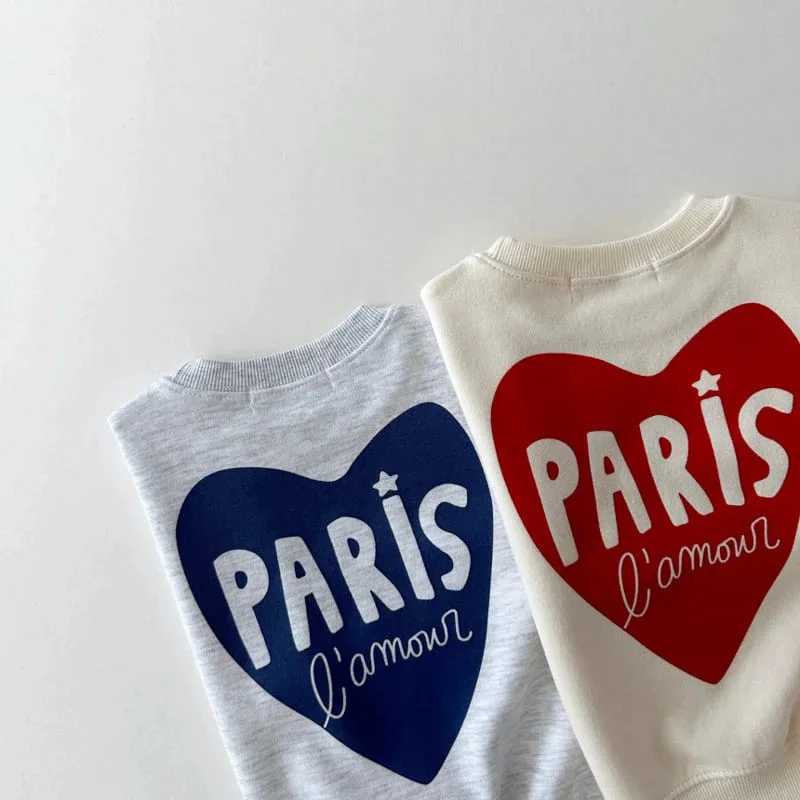 2024 Autumn New Children Heart Print Sweatshirt Cotton Girls Long Sleeve Casual Pullover Baby Boy Loose Letter Tops Kids Clothes