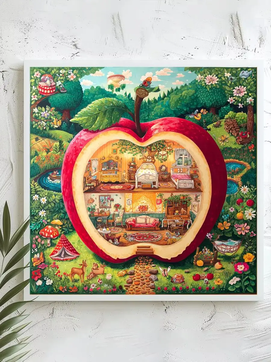 1 Stück 40x40 cm/15,74 Zoll, 11CT/14CT Kreuzstich-Set, DIY Valentinstagsgeschenk, Stickerei-Set für Festivals, Stadt – Detail 1