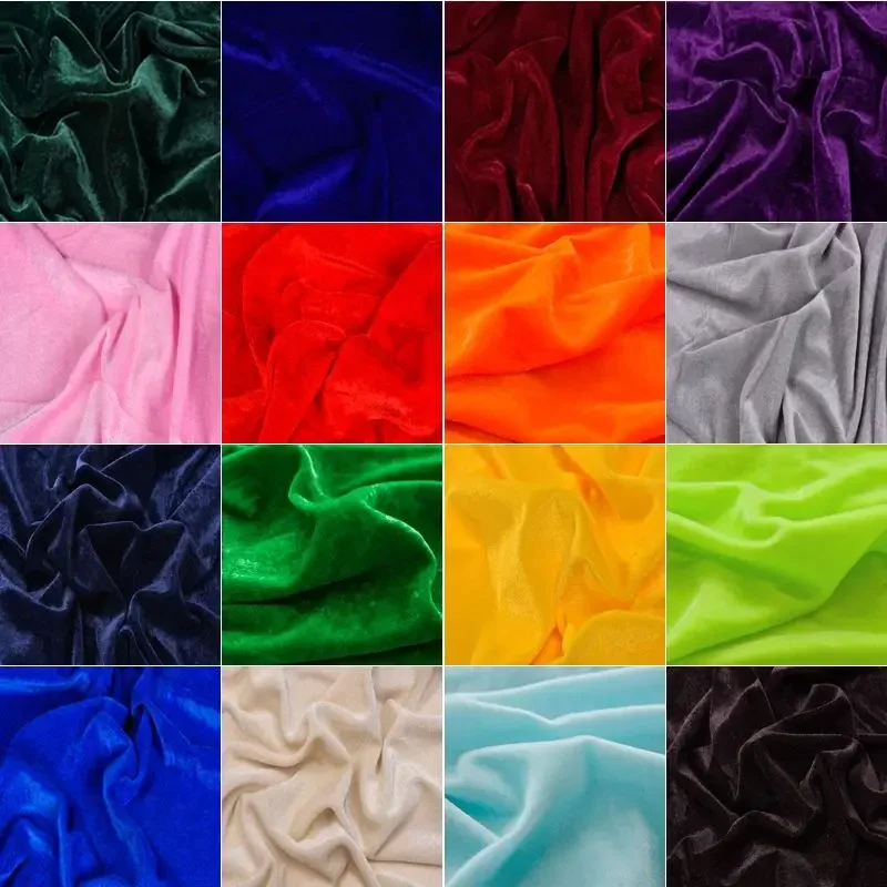 

200*160cm Polyester Knitting Velvet Fabric Short Brushed Fabric for Stage Costumes Toy Dolls DIY Sewing Material