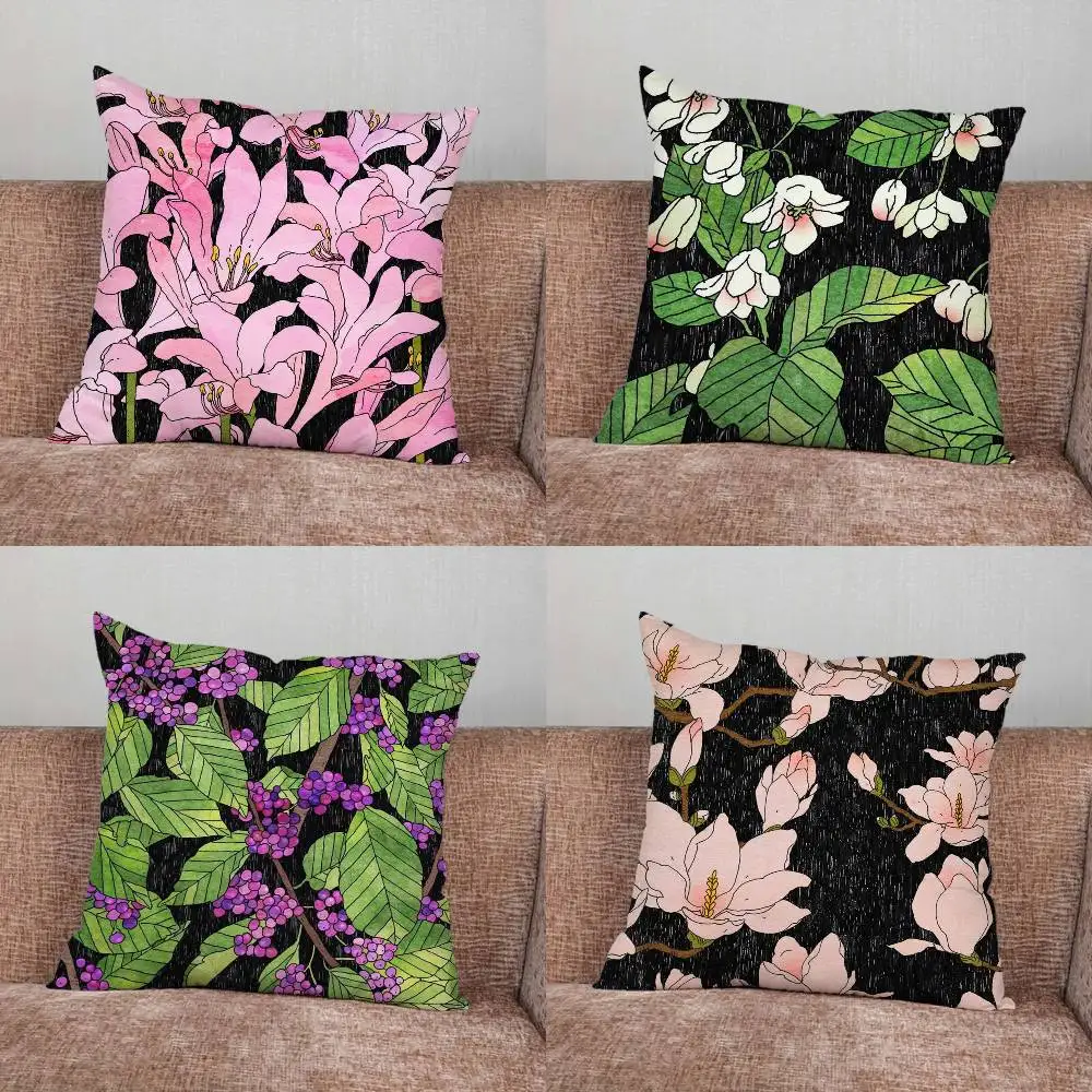 

Flower Pillow Case For Home Bedroom Car Office Decoration Living Room Sofa Cushion Cover Suitable