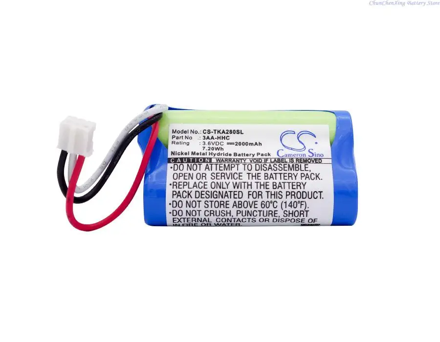 Cameron Sino  3.6V 2000mAh Speaker Battery 3AA-HHC for TDK Life on Record A28, Life on Record A28 Trek Flex +Tool