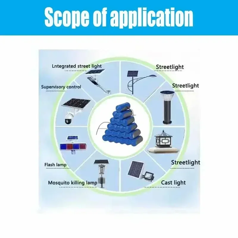 LiFePo4 Solar Lamp Battery 32650 3.2V Lithium Iron Batteries Solar Street Lamp Floodlight Battery with Protection Panel - Image 6