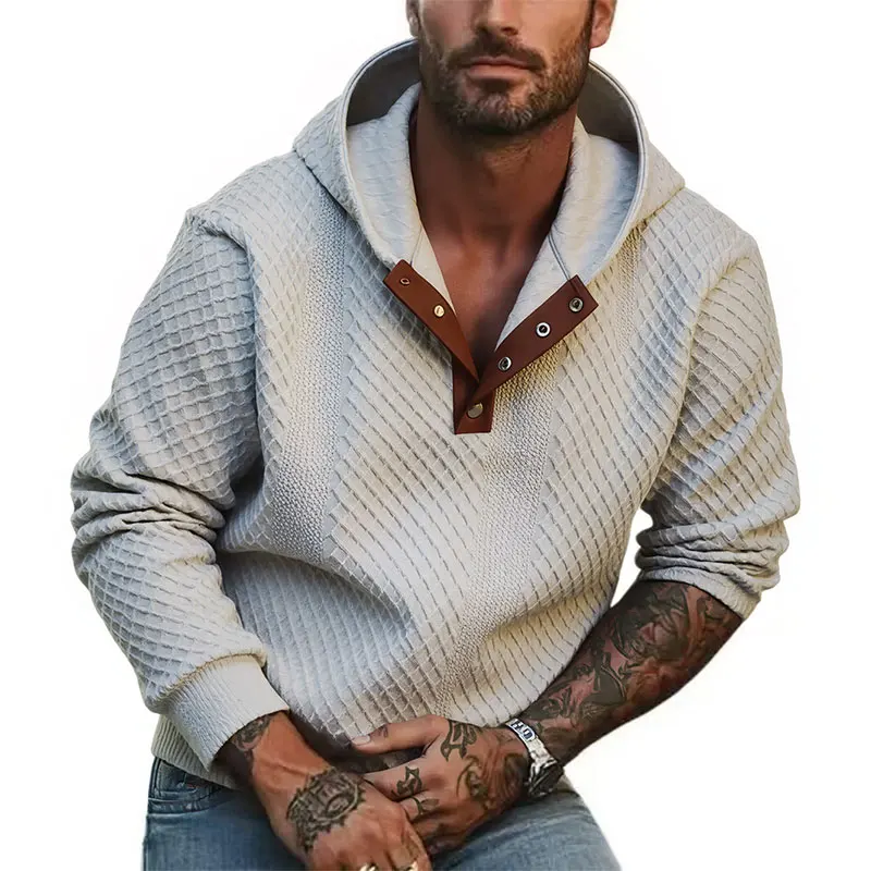 

Мужская толстовка с жаккардовым узором: новая повседневная модная универсальная дышащая толстовка-пуловер