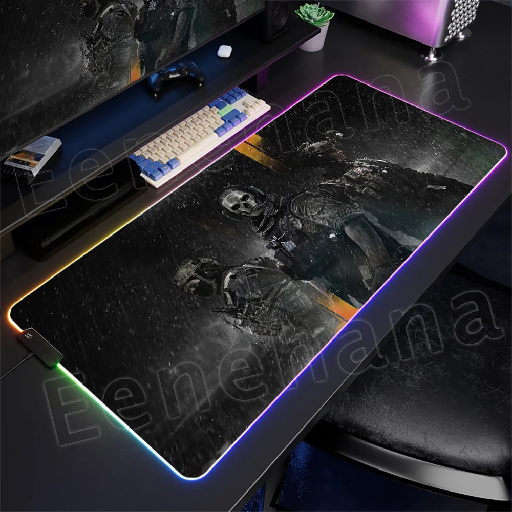 

RGB Animation Game Table Carpet Mat C- Call of Duty Technology Player Table Mat PC Large Game Mouse Mat Game Fantech XXL Yeston