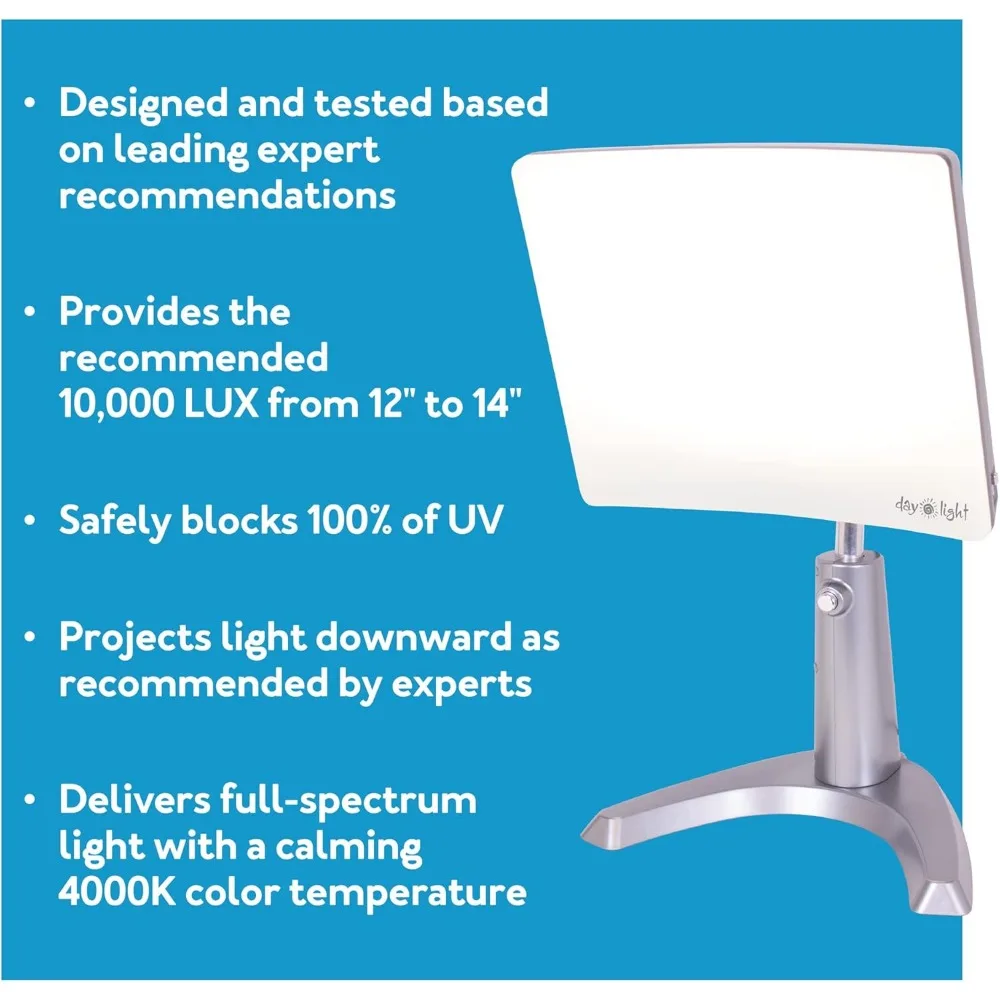 Day-Light Classic Plus Bright Light Therapy Lamp - 10,000 LUX Light Therapy Lamp At 12 Inches, Sunlight Lamp