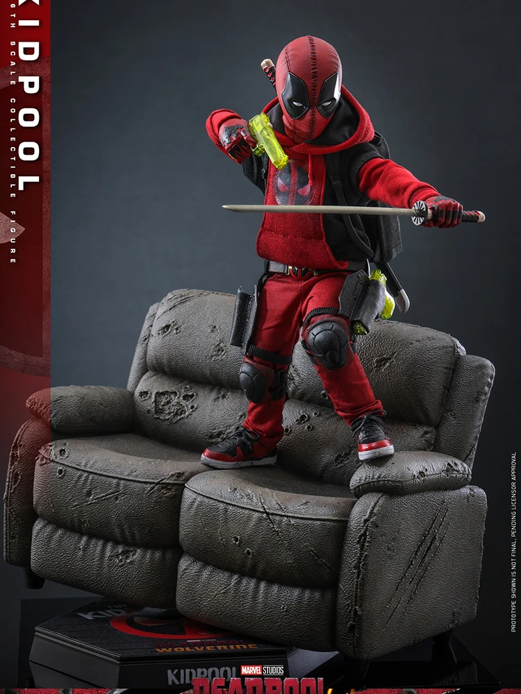 

HOTTOYS HT MMS763 масштаб 1/6, Коллекционная фигурка Kidpool, рваный диван, модель орнамента, 12 дюймов, полный набор, модель мальчика-солдата, подарок