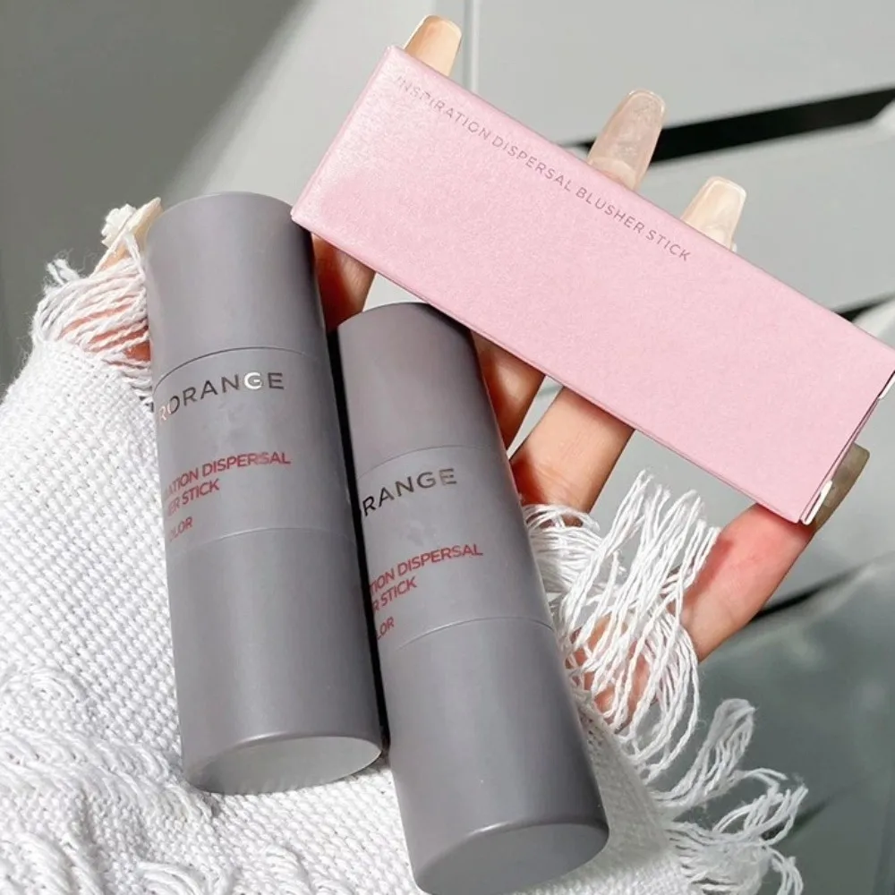 

With Sponge Head Double Headed Blush Stick Rose Cheek Tint Peach Pink Face Blush Palette Stick Cosmetic Waterproof