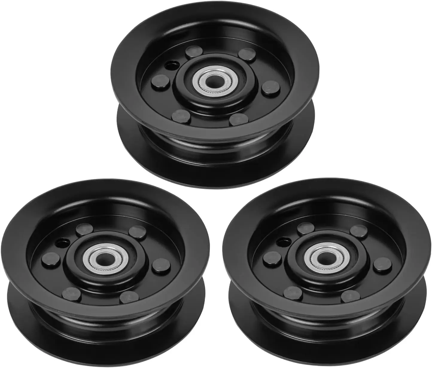 

3 PCS 132-9420 Flat Idler Pulley Compatible with Exmark Toro 42 50 inch Deck Quest S-Series Timecutter Z4200 Replaces 106-2175