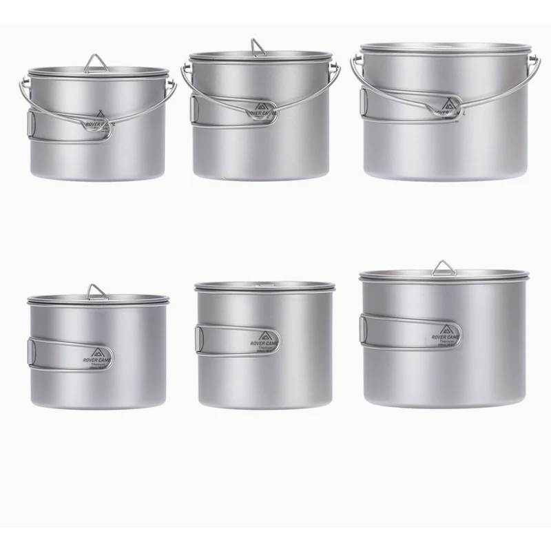 

Titanium pot Portable Hanging Pot 900ml 1100ml 1600ml Outdoor Camping Picnic Water Mug Cup Tableware kitchen cookware