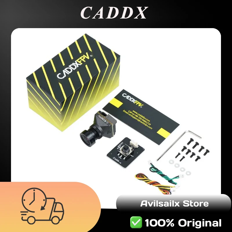 

CADDXFPV Ratel Pro FPV Camera, 1500TVL Analog Starlight Night Vision Super WDR, 4.5-27V for NTSC/PAL, 9.5g Blacklight