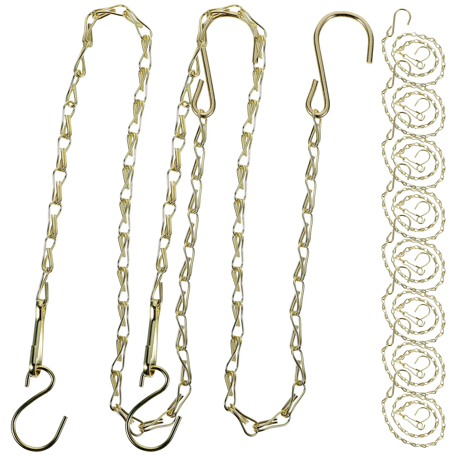 

10 Pcs Iron Chain Flower Basket Hanging Pot Plant Hangers Outdoor Hooks for Plants