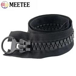20# Meetee 60/75/80/100/150/200cm Extra Large Resin Zipper Down Coat Jacket Open-End Zippers Replaceable Zip Repair Accessories