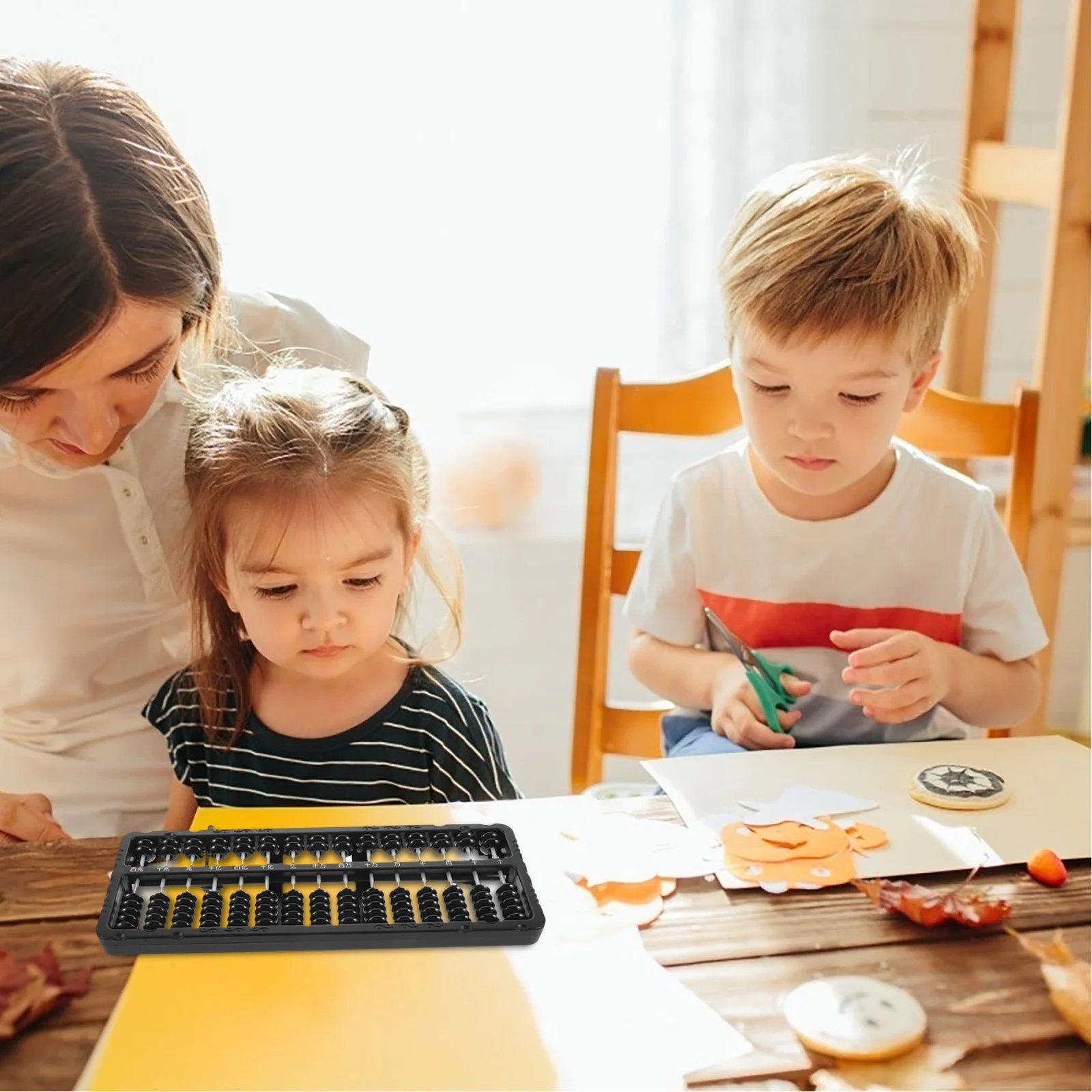 Boulier éducatif à 15 tiges et 7 perles pour enfants, apprentissage des mathématiques, fonction de réinitialisation rapide et Durable, plastique facile à utiliser