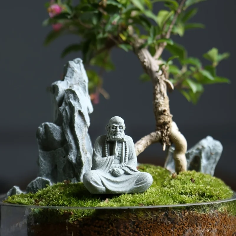 1pc Sculpture Decoration, The Dharma Patriarch, Furniture, Bonsai, Rockeries, Tea Pets, Tea Tables, Bedrooms, Fish Tanks, Yards,